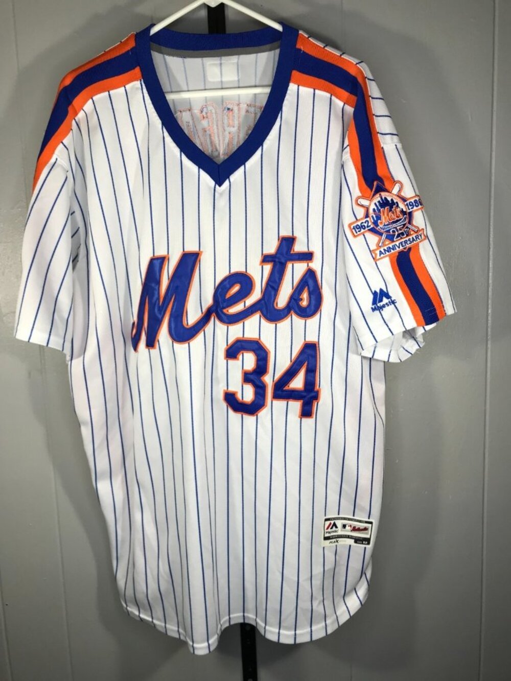 New York Mets Noah Syndergaard 25th Anniversary Jersey Size 52 #34 Majestic